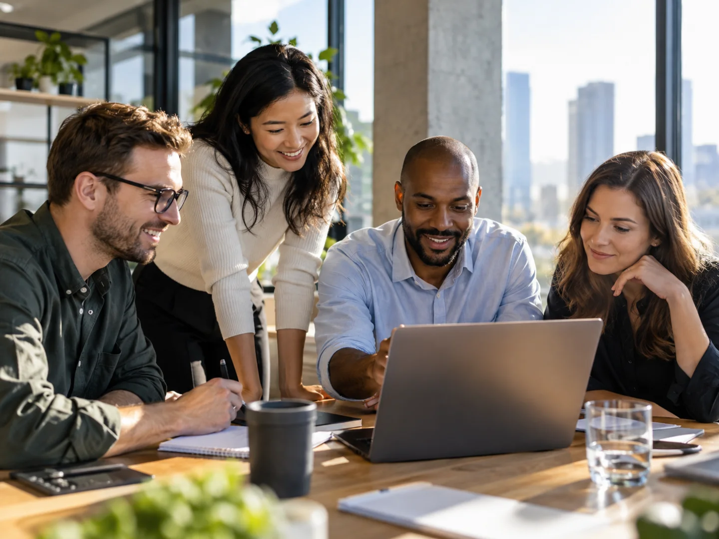Cross-functional team collaborating on operations